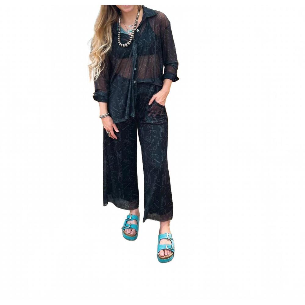 NEW TURQUOISE HAVEN boot stitch mesh set in black